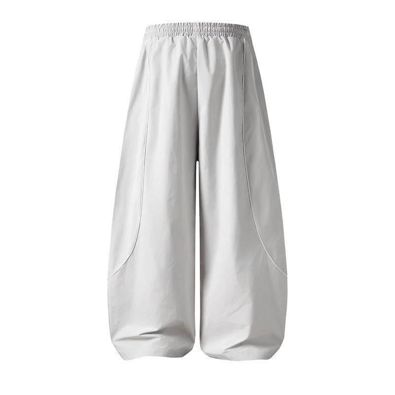 Womens American-style Streetwear Joggers With Contrasting Color-block Stitching