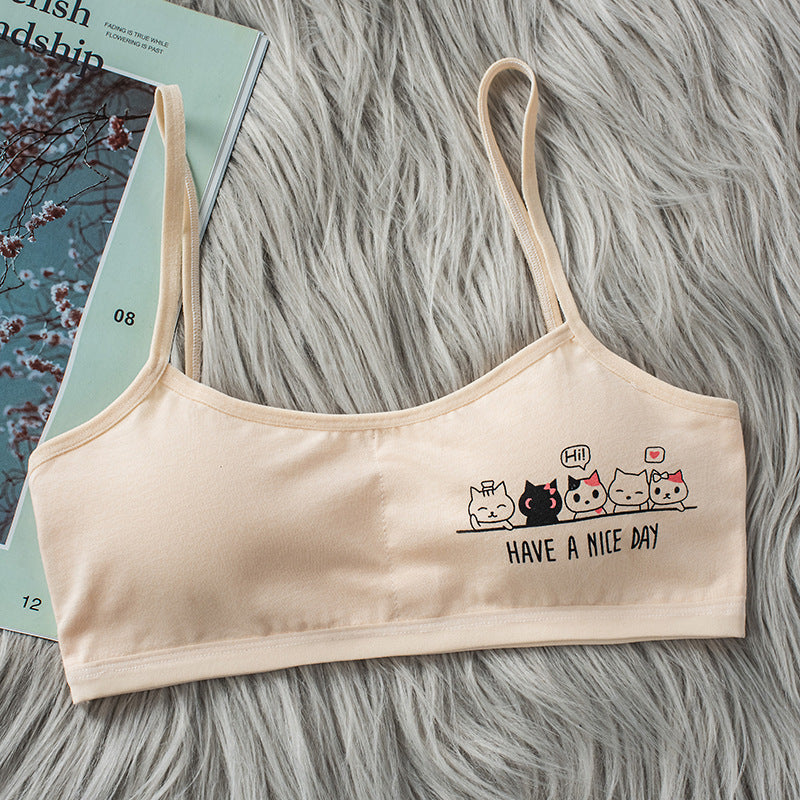 Girl's Bras Cotton Vest Cute