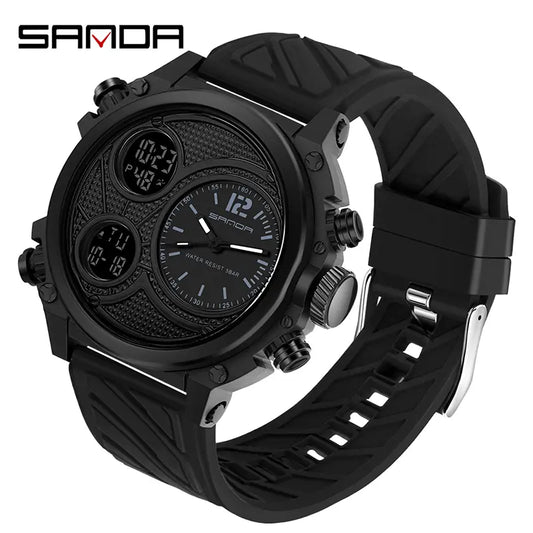 Men'S Fashion Sports Digital Watch, Waterproof Wristwatch with Luminous Dial, Alarm and Date Display for Outdoor Activities Square Trendy Smartwatch with Touch Display Chronograph Dress Watch Trending Multifunctional Black Elegant Vintage Ootd Tiktokshops